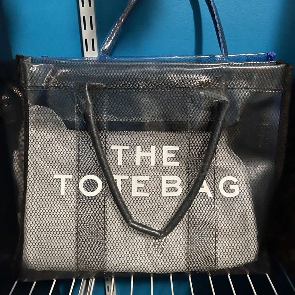 Transparent shoulder/crossbody bag Black color